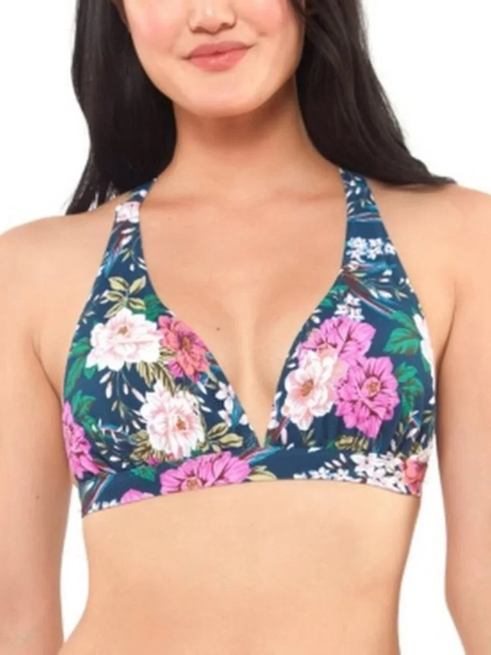 Jessica Simpson Gardenia Paradise Bikini Top, Size Small